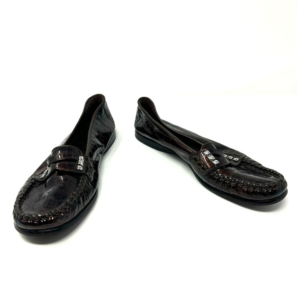 Brighton size 6 R 8541 dark‎ brown loafers flats - Picture 1 of 10